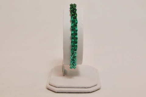 2-into-2 Bracelet in Green Ombre Enameled Copper